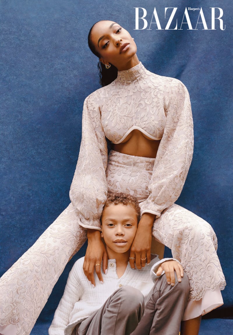 Jourdan Dunn and her son appear in the upcoming issue of Harper's Bazaar