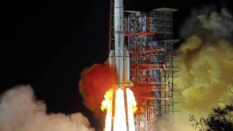 The Chang&#39;e 4 lunar probe launch from the the Xichang Satellite Launch Center in southwestern China&#39;s Sichuan province. Picture by Jiang Hongjing/Xinhua via AP, File              