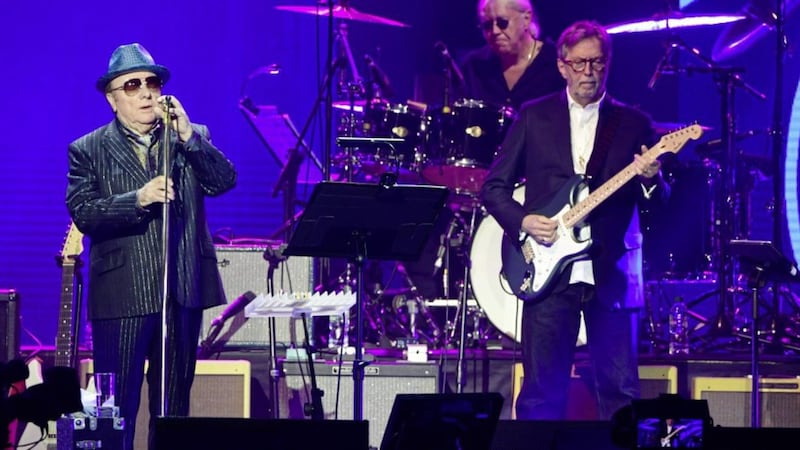 Eric Clapton (right) has joined Sir Van Morrison&rsquo;s campaign to &#39;save live music&#39; 