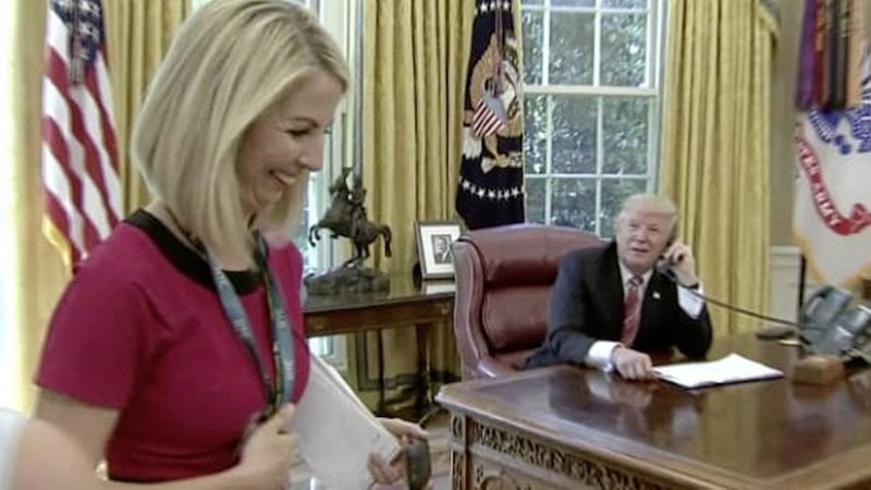 US correspondent Caitriona Perry came to wider attention when Donald Trump was filmed beckoning her in the Oval Office while he was speaking to newly elected Taoiseach, Leo Varadkar 
