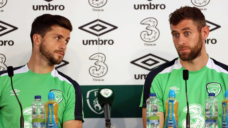 &nbsp; IN IT TO WIN IT: Ireland strike pair Shane Long and Daryl Murphy<br />Picture by PA