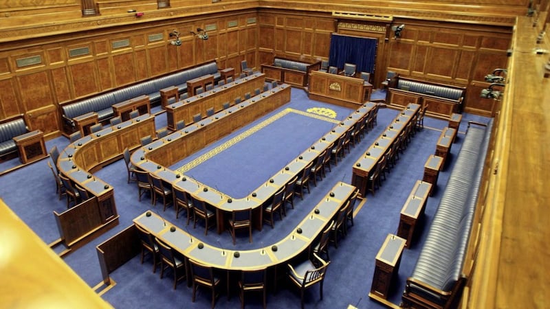 The Assembly Chamber in Parliament Buildings, Stormont. Picture by Paul Faith, Press Association