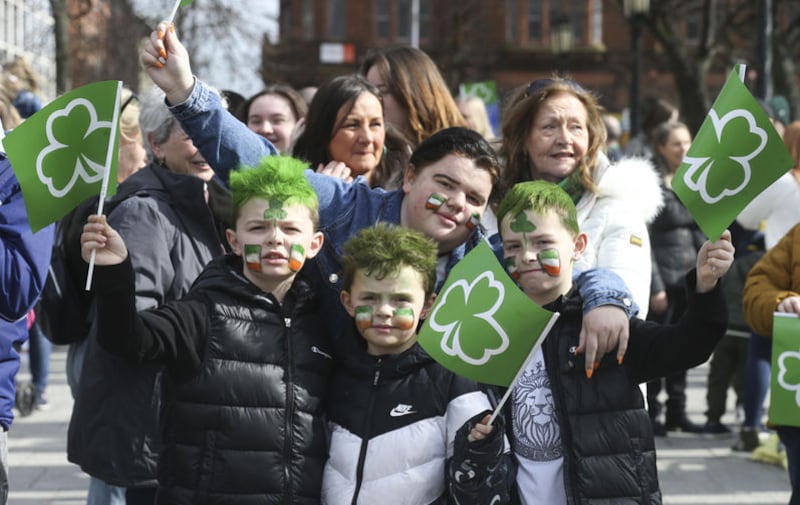 St Patrick's Day celebrations in Belfast. Picture by Hugh Russell <br />&nbsp;