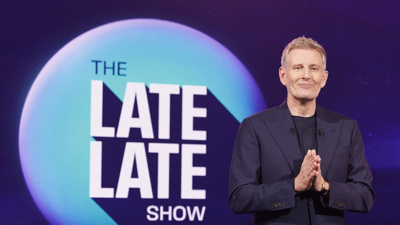 Patrick Kielty pictured on his Late Late Show debut on Friday night. Picture by Andres Poveda/RTE/PA