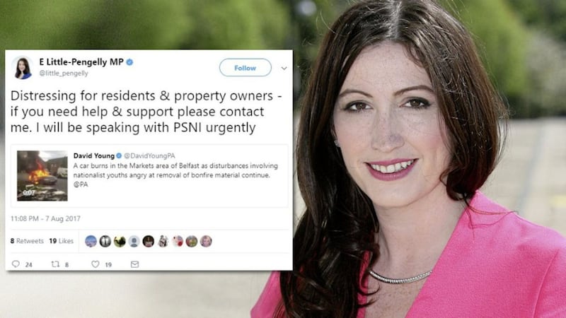 DUP South Belfast MP Emma Little Pengelly posted the message on Twitter 