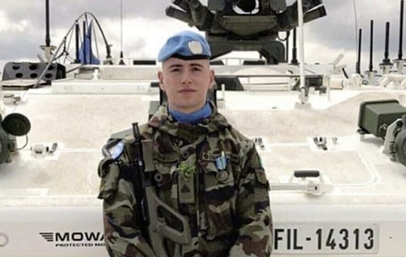 Private Sean Rooney, who was killed during an attack on a UN convoy in Lebanon last December.