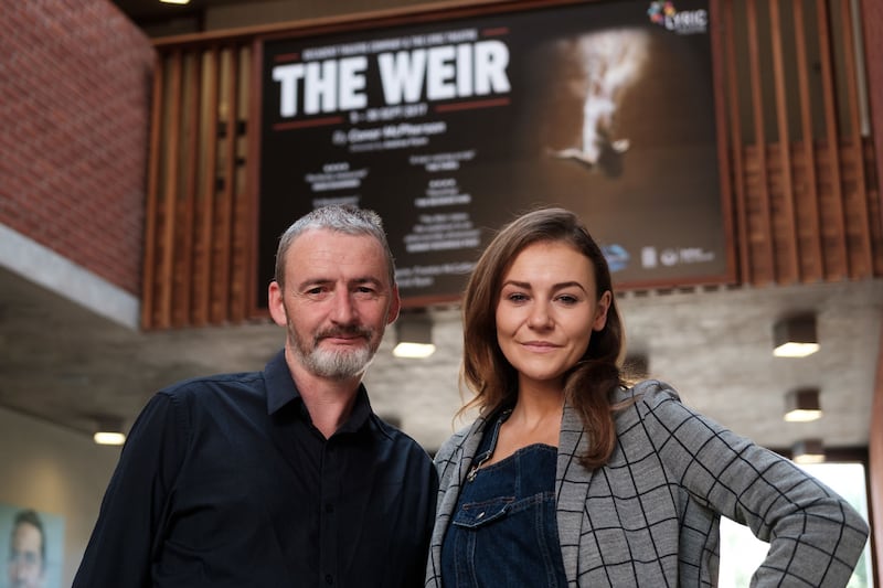 Frankie McCafferty with The Weir co-star, north Belfast actress Kerri Quinn