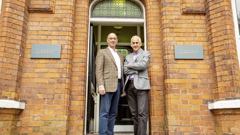Pinnacle chairman and founder Ken Montgomery (left) with managing director James Spencer 