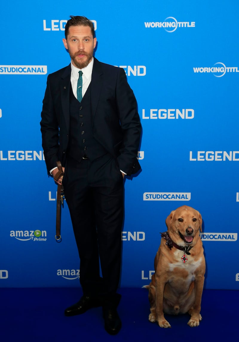 Tom Hardy and dog
