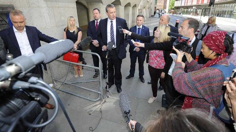 Deputy director of the National Crime Agency Andy Brennan reads a statement to the media outside the Old Bailey, London after Richard Huckle was handed 22 life sentences. Picture by Lauren Hurley, Press Association<br />&nbsp;