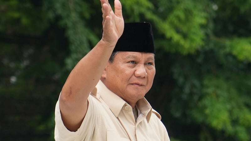 Prabowo Subianto has been confirmed the victor of last month’s presidential election (AP)