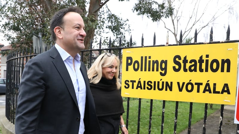 Taoiseach Leo Varadkar at a polling station for recent referenda