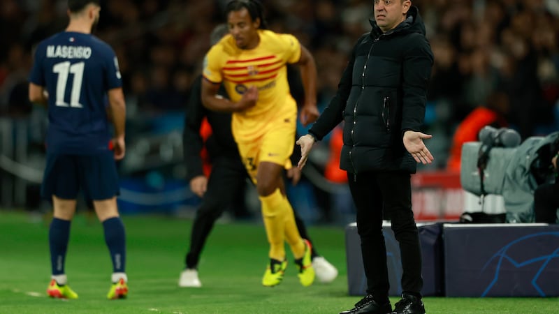 Barcelona head coach Xavi, right, will not change his mind over his decision to quit
