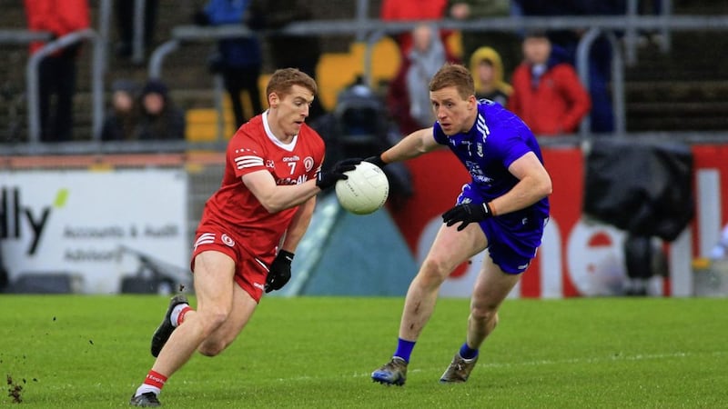 Peter Harte scored three first half points as Tyrone seized control of Saturday night&#39;s clash against Mayo at Healy Park. Picture: Seamus Loughran. 