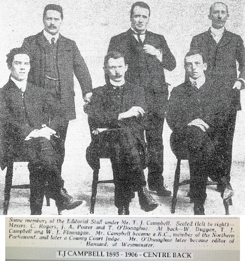 The editorial team prior to Joseph Devlin taking control in 1906