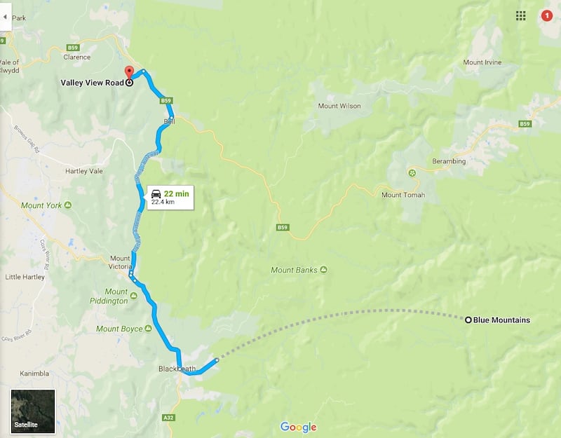 Blue Mountains route