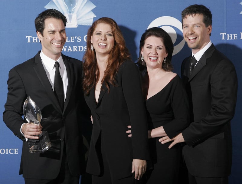 The cast of Will and Grace, from left, Eric McCormack, Debra Messing, Megan Mullally and Sean Hayes