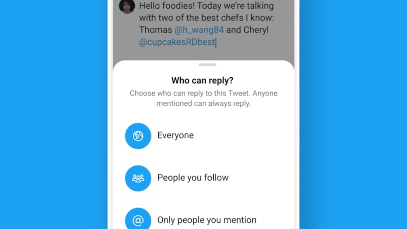 Small group can try the feature, which includes ability to receive replies from only people you follow or only people you mention.