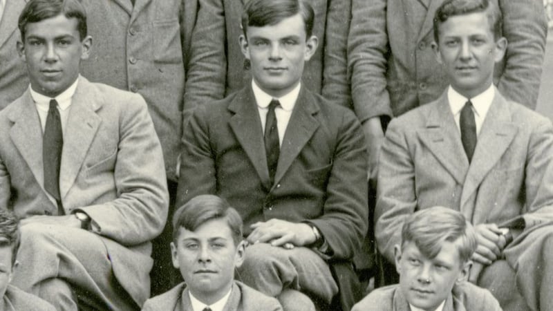 Members of Sherborne School&#39;s Westcott boarding house, including Alan Turing, centre. Picture by Sherborne School/AP 