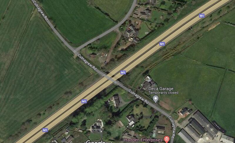 The stretch of road seen close to the centre of this Google image branches off but dead ends 