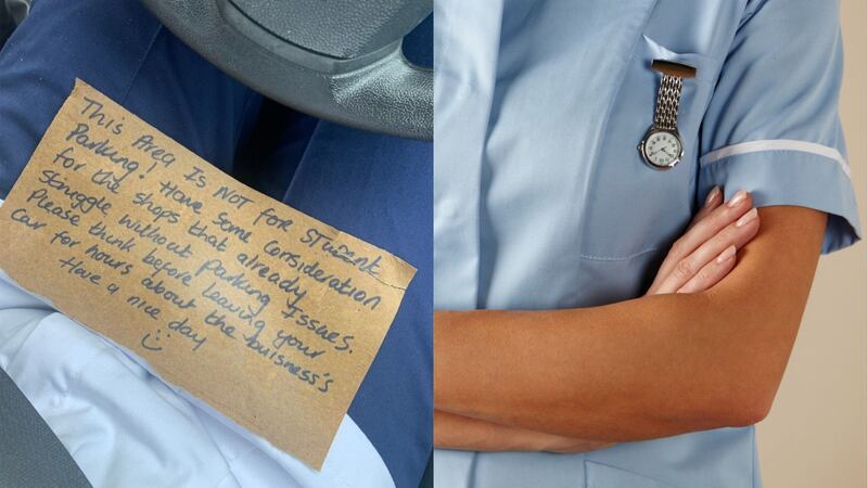 Kiera Mercy, 19, was left a note criticising her parking after she struggled to find a place to leave her car.