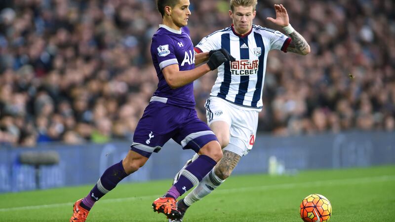 Ireland international James McClean scored his first goal for West Brom in Satuday's Premier League draw with Tottenham <br />Picture by PA&nbsp;