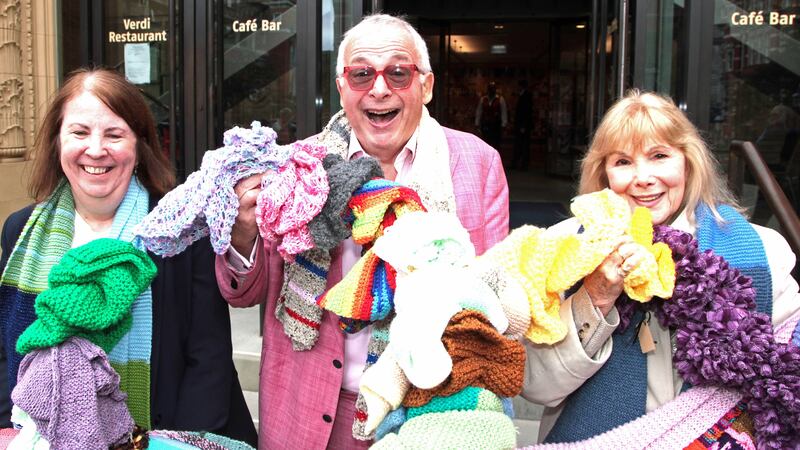 #AScarfForLewy was a project where hundreds across the country contributed their own knitting in aid of a dementia charity.