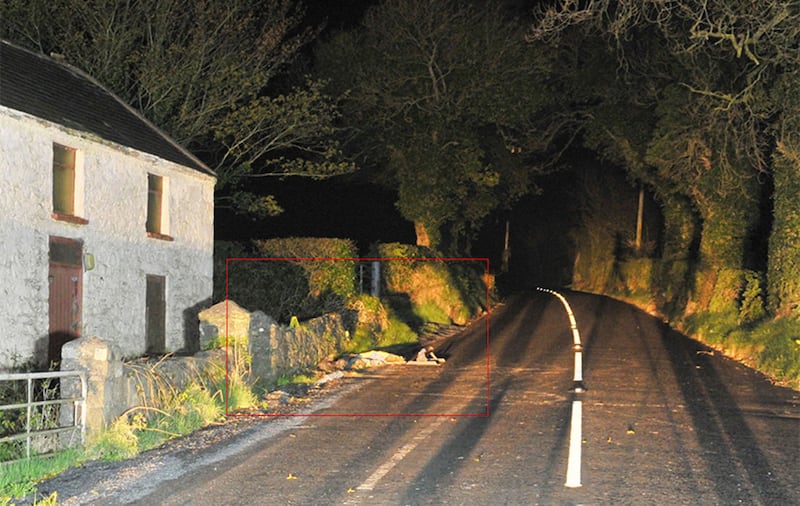 A horizontal mortar tube and command wire were recovered during a security operation on Drumnaquoile Road in Castlewellan, Co Down. Picture by PSNI, Press Association&nbsp;