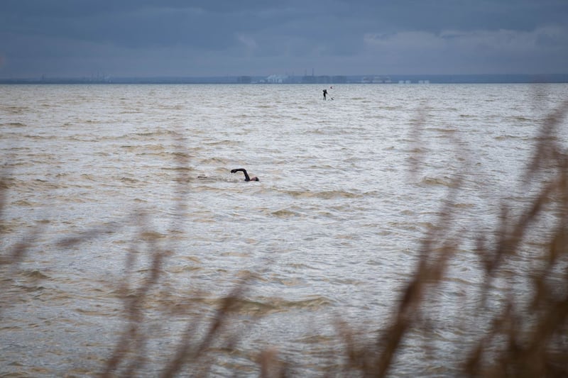 Swimming at Leigh-on-Sea 