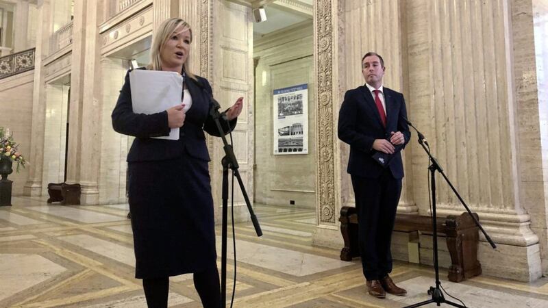 First Minister Paul Givan and deputy First Minister Michelle O&#39;Neill at Parliament Buildings, Stormont. File picture by David Young, Press Association 