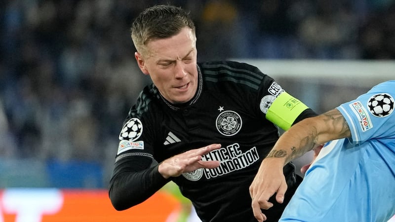 Callum McGregor feels Celtic deserve more than a point to show for their Champions League efforts this term (Alessandra Tarantino/AP)