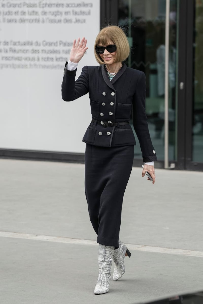 Anna Wintour departs from the Chanel Fall/Winter 2023-2024 ready-to-wear collection