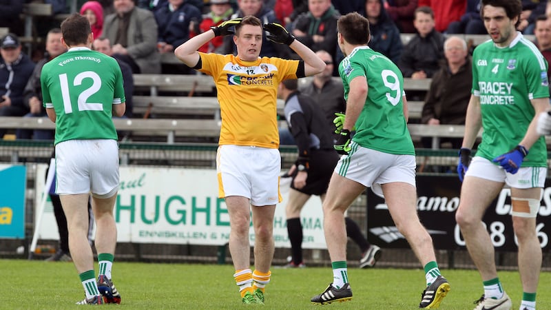 CJ McGourty (above), his brother Kieran and Conor Burke will be at training on Tuesday night according to Antrim manager Frank Fitzsimons &nbsp;