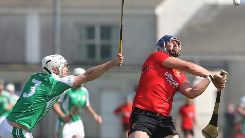 Down&#39;s Gareth Johnson in action against London in Saturday&#39;s Christy Ring Cup quarter-final at Ballycran Picture: Philip Walsh 