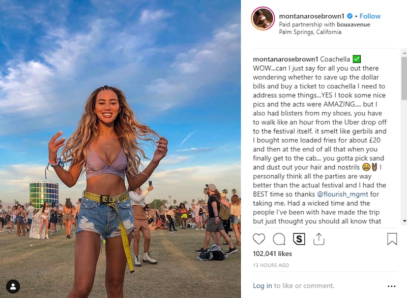 Montana Brown says Coachella festival ‘smelt like gerbils’