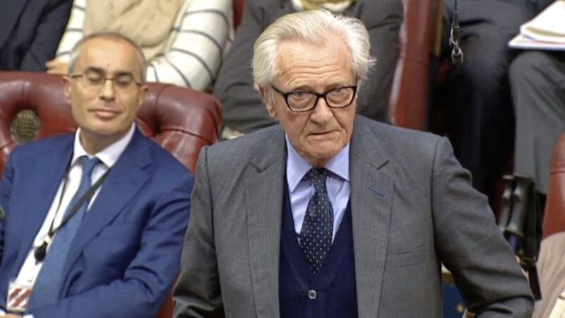 Lord Heseltine speaks in the House of Lords during the debate on the Brexit Bill Picture by PA Wire 
