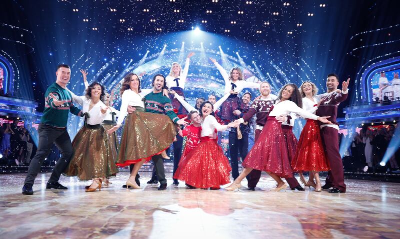 The contestants of the Strictly Come Dancing Christmas special