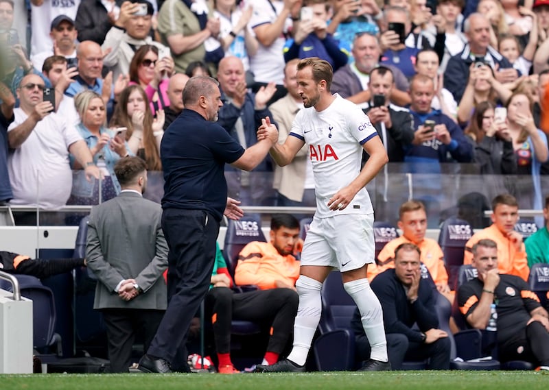 Ange Postecoglou worked with Harry Kane for several weeks last summer before the striker’s move to Germany
