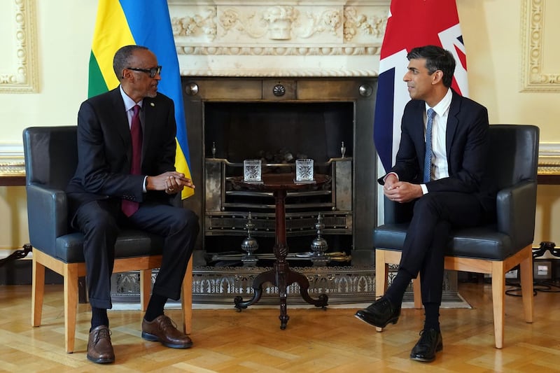 Paul Kagame with Rishi Sunak 