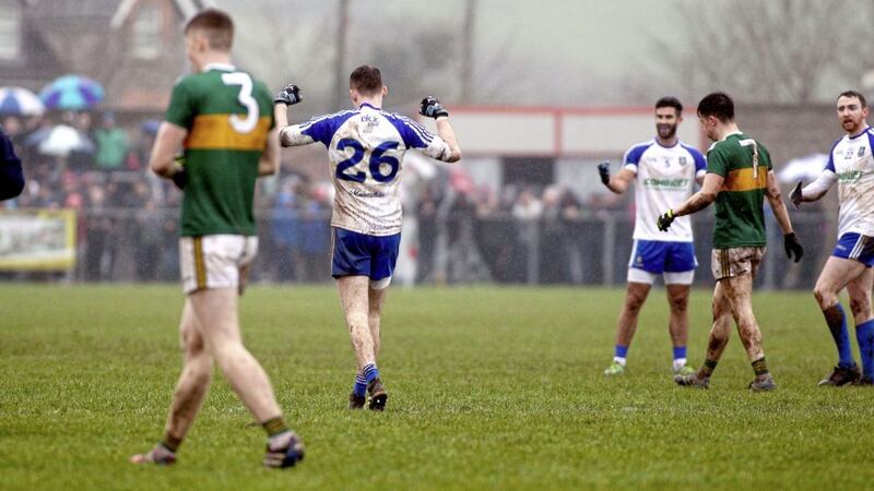 Monaghan have four representatives on the Irish News team of the week after their third win over Kerry in four years. Picture by Seamus Loughran 