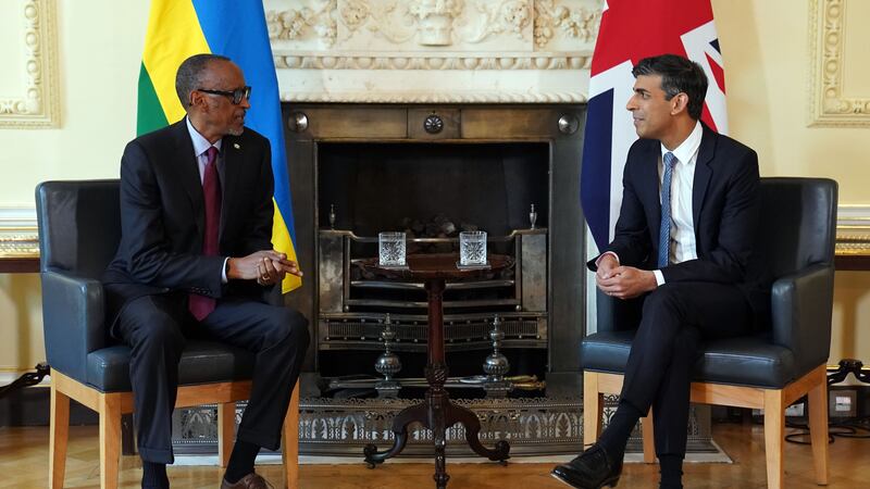 Prime Minister Rishi Sunak and Rwanda president Paul Kagame (PA)