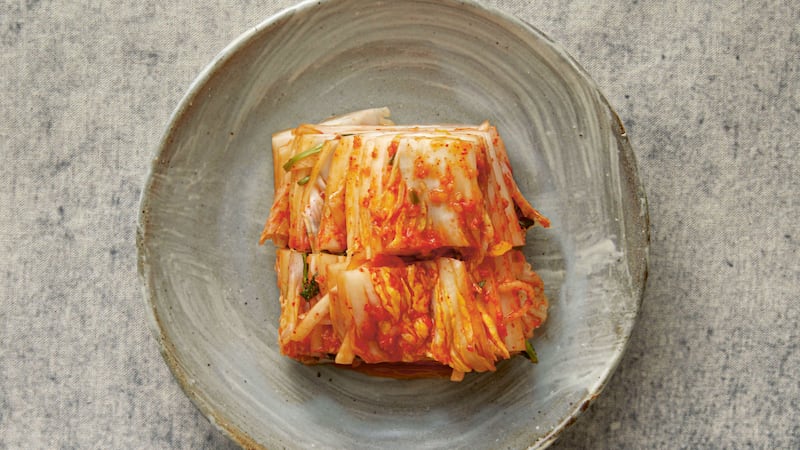 Napa cabbage kimchi from The Korean Cookbook