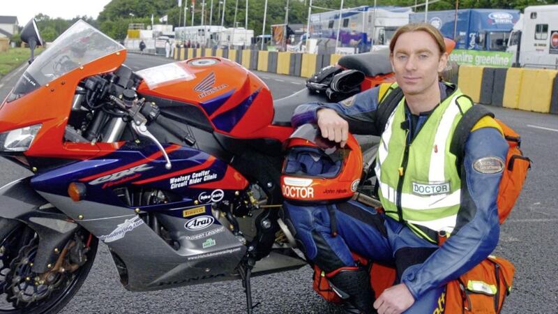 Dr John Hinds died in a crash during practice for the Skerries 100 five years ago. Picture by Stephen Davison 