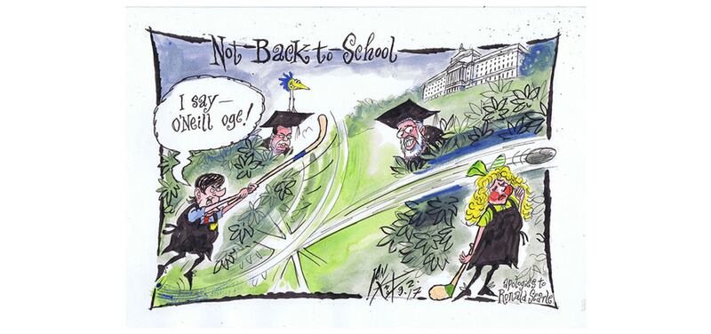 2/9/17 Back to School: Sinn F&eacute;in rejects a DUP proposal for an immediate restoration of the Stormont assembly&nbsp;