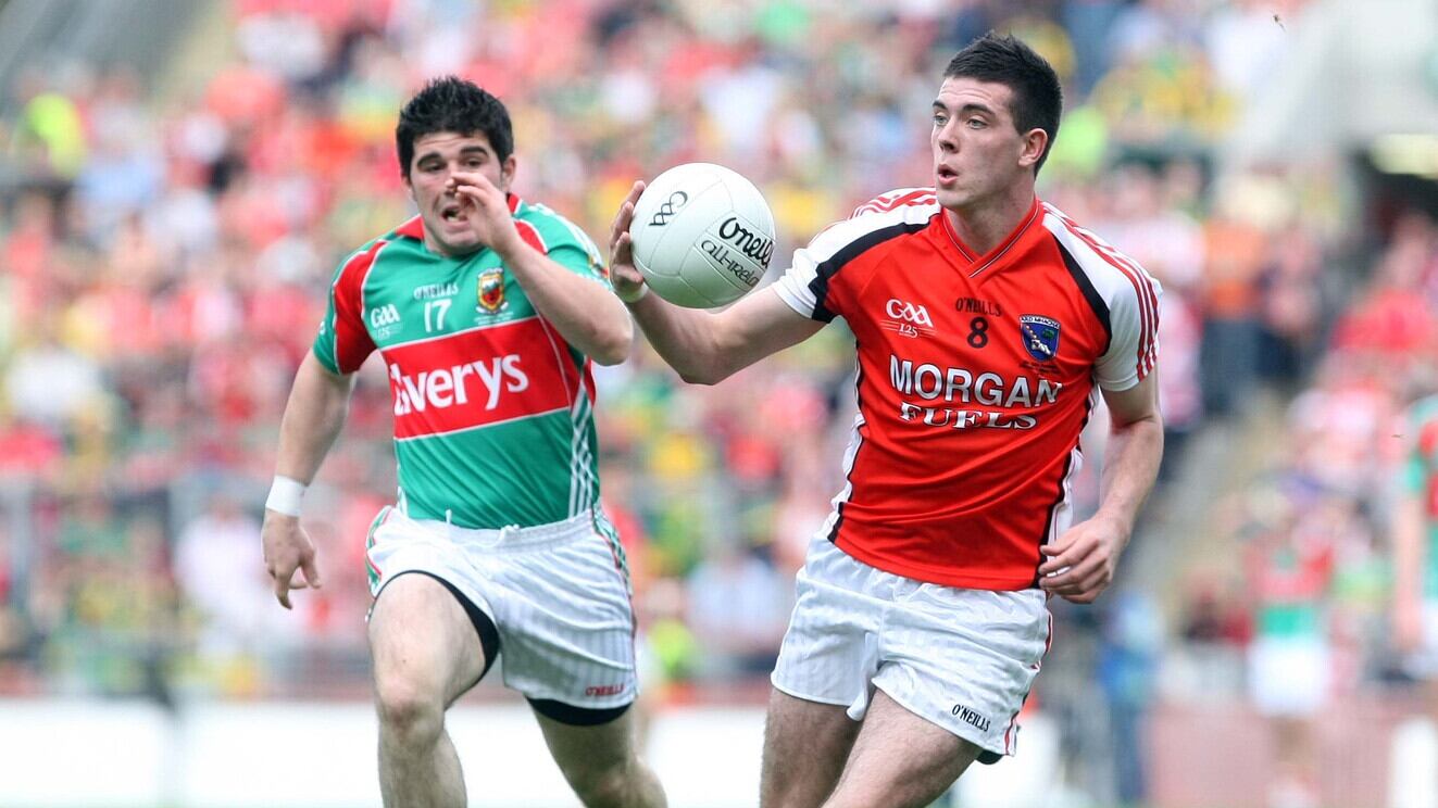 Pete Carragher on the ball as Armagh beat Mayo to win the All-Ireland minor title in 2009 