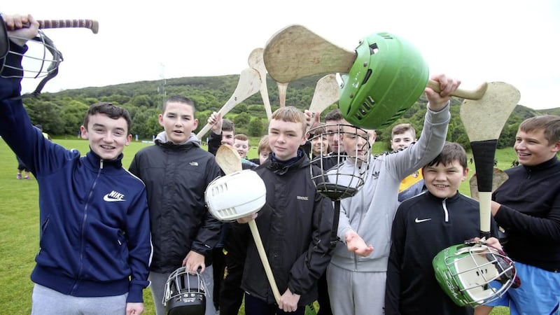 St Mary&#39;s students set a Guinness World Record for the largest number of students taking part in a hurling training session at the same time. Picture by Mal McCann 