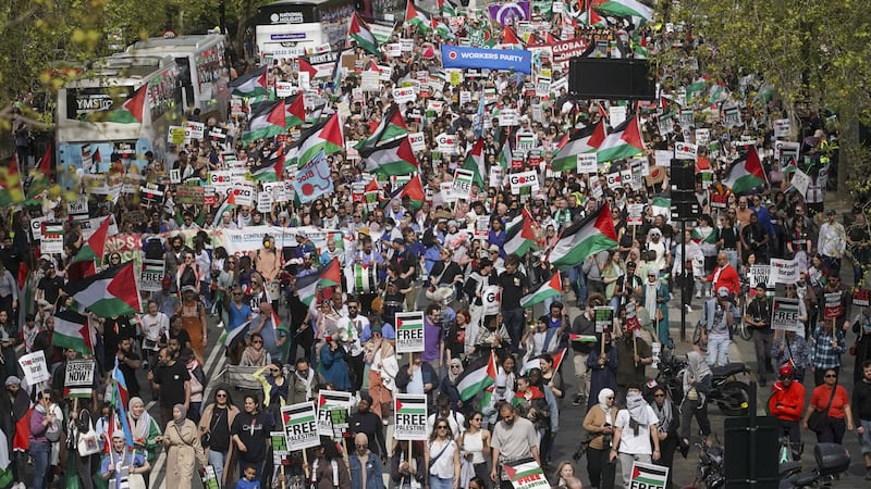 Pro-Palestinian protesters will march from Parliament Square to Hyde Park on Saturday