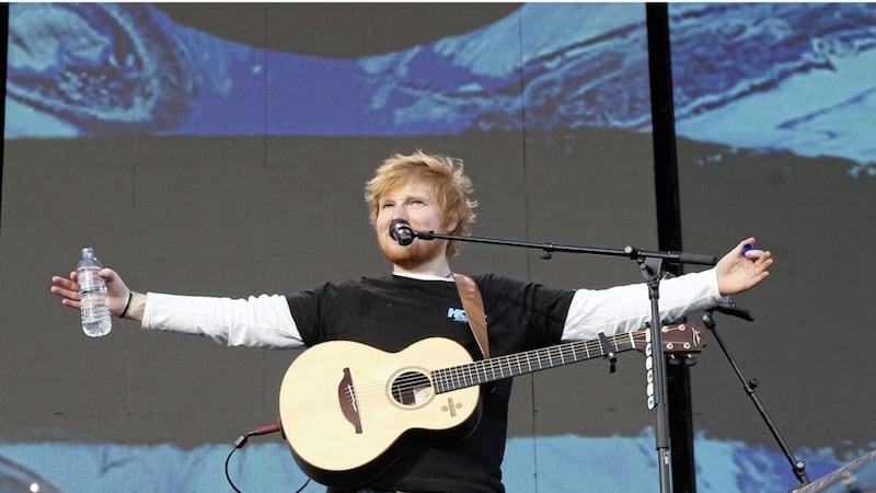 &nbsp;Ed Sheeran live in Belfast last night. Picture by Hugh Russell