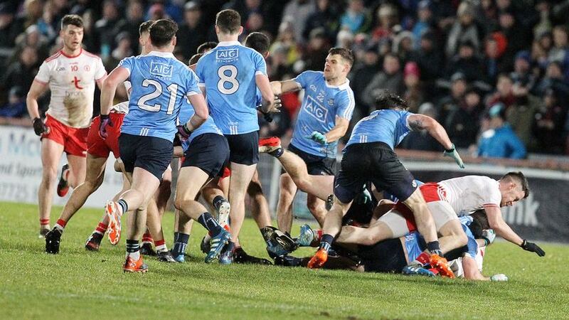 Tyrone-Dublin got feisty at Healy Park in the League earlier this year - and could get heated in the Championship tonight.