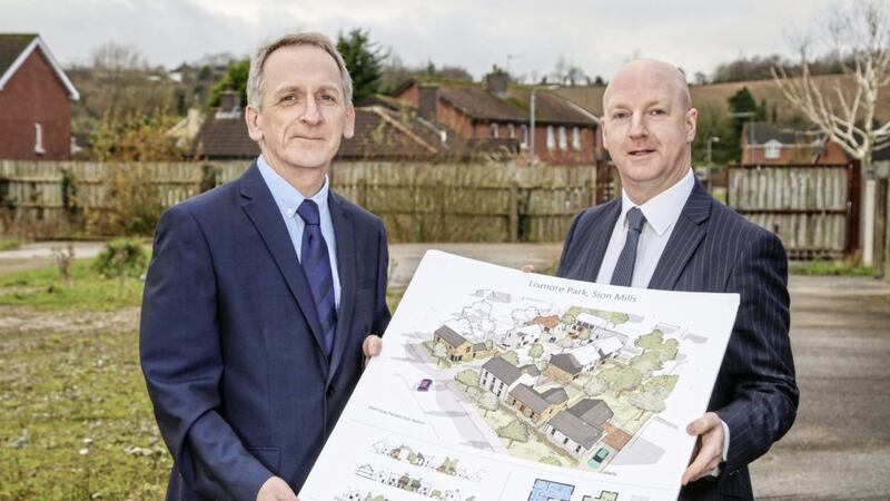 Stephen Fisher, CEO at Rural Housing Association and Chris Martin, head of social housing at Danske Bank. 